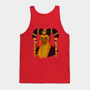 Afro Space Queen Pigtails Tank Top